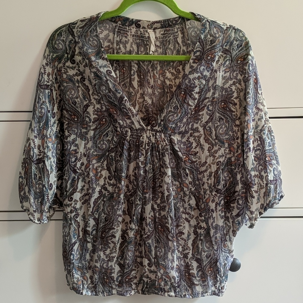 Sheer Paisley blouse